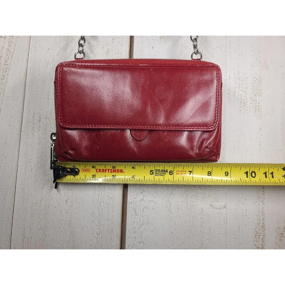 Vintage Revival Dark Academia Original‎ HOBO Leather Crossbody Oxblood Clutch